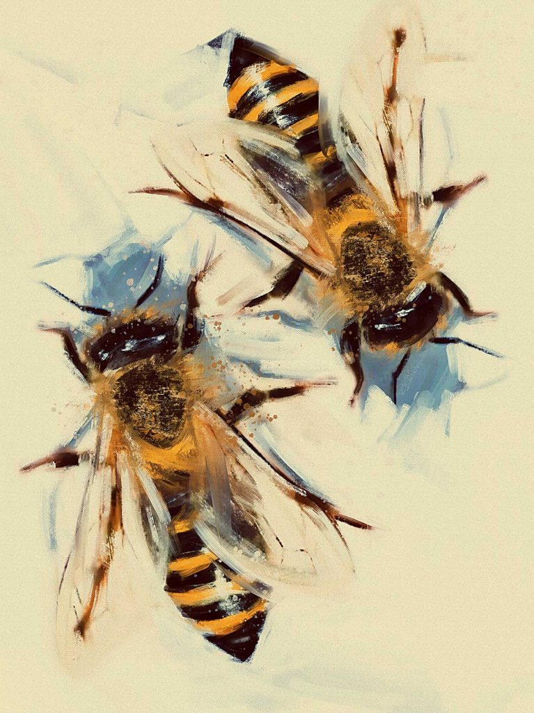 Bees - Digital Illustration